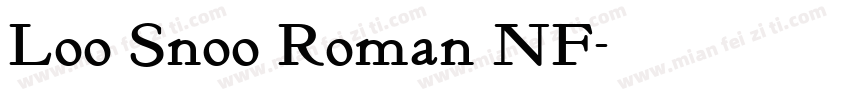 Loo Snoo Roman NF字体转换